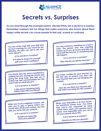 secrets vs surprises